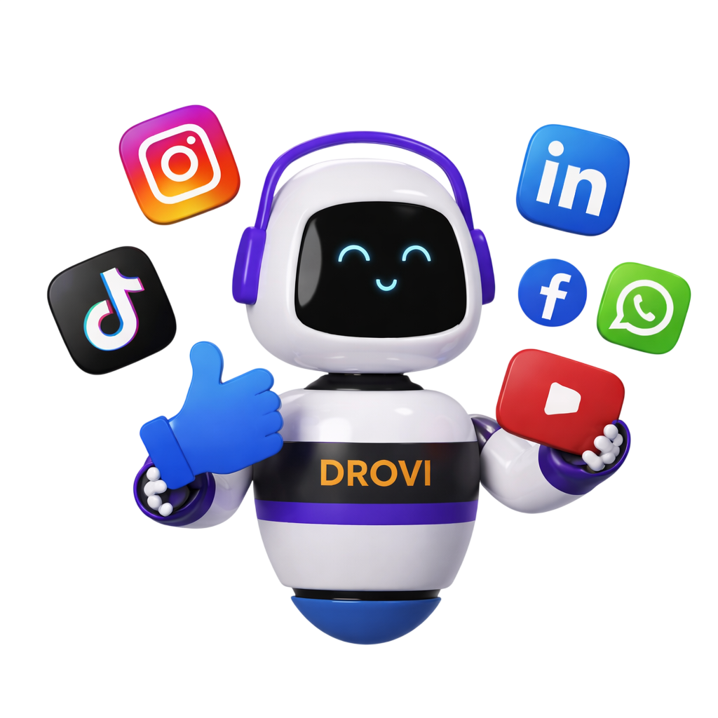 Drovi gestionando redes sociales